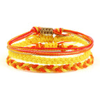 Set aus 3 geflochtenen mehrfarbigen brasilianischen Armbändern 