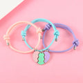 Set mit 3 Seilarmbändern für Trio von besten Freunden silber