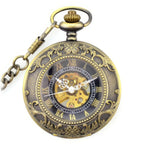 Steampunk-Taschenuhr mit Klappdeckel Wolf 