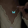 Collier et pendentif papillon lumineux