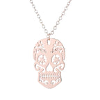 Totenkopf-Anhänger Gold 