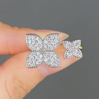 Set aus 2 Ringen mit Blumenring aus Zirkon in Silber