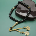Tasbih Lang 33 Perlen schwarz - muslimische Gebetskette