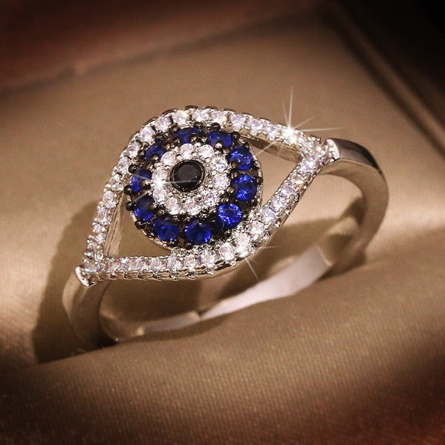 Ring gegen den bösen Blick Blau Griechisch Türkisch Matiasma Mataki