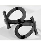 Ägyptischer Ankh-Kreuzring Siegelring Antikes Ägypten Schwarz