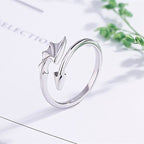 Drachenring Silber Herren Damen Silber