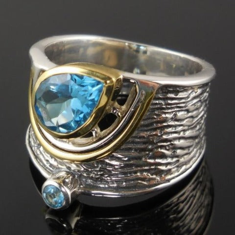 Ethnischer Silberring mit Stein