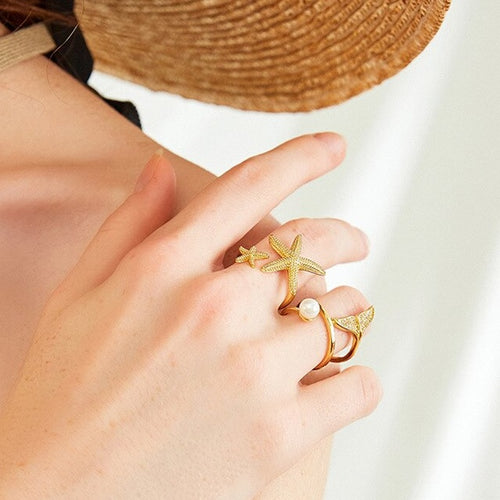 Ring Stern des Meeres Gold