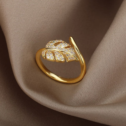 Ring Palmblatt Gold