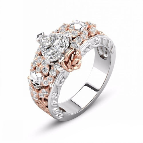 Gothic-Ring für Damen in Roségold