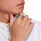 Kabylischer Amazigh-Ring (Herren/Damen) in Silberfarbe