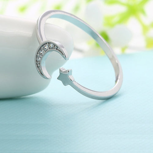 Silberner Mondring