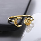 Ring Mond Sonne Gestirne Frau Gold