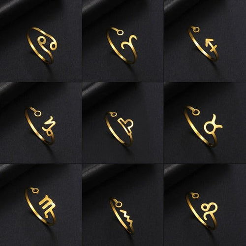 Sternzeichenring 12 Sternbilder Siegelring Astrologie Ring