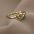 Sonnenring Damen Opal Stern Ring
