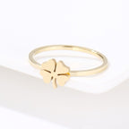 4-Blatt-Klee-Ring Gold