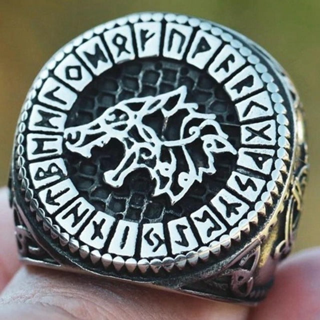 Wikinger-Ring Fenrir-Wolf