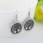Lebensbaum Ohrring Schwarz