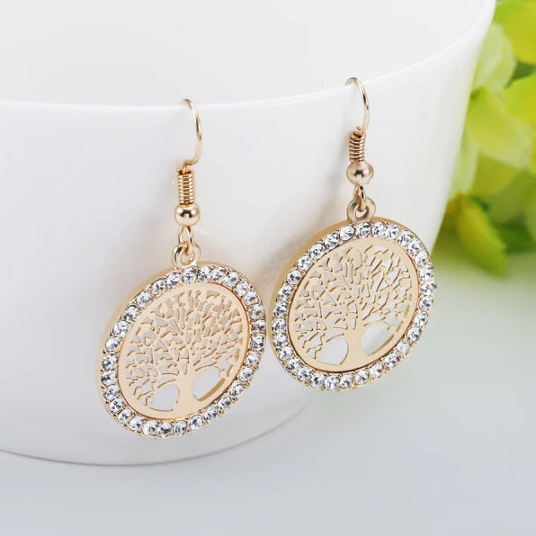 Lebensbaum Ohrring Roségold