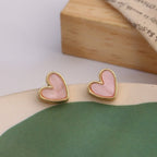 Ohrringe Herz Blau & Rose rosa