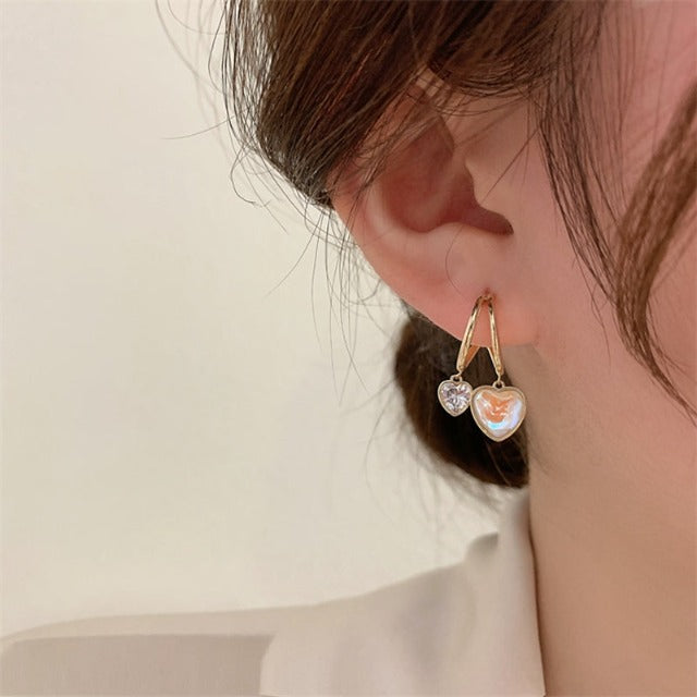 Herz-Ohrstecker aus Gold