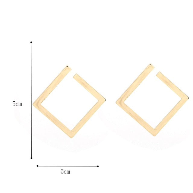 Geometrische Ohrringe Gold 