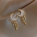 Mond- und Stern-Ohrringe aus Gold & Diamanten