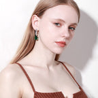 Hängende Ohrringe mit Smaragd für Damen