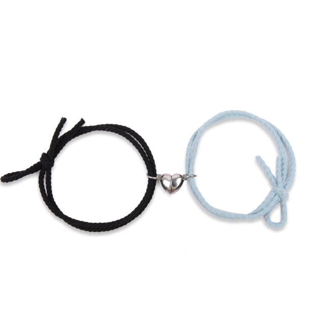 Magnetarmband Paar schwarz und blau