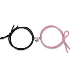 Magnetarmband Paar schwarz und rosa