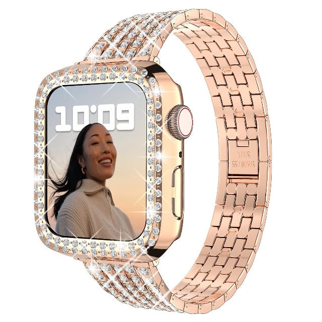 Apple Watch Diamant Armband für Damen in Roségold