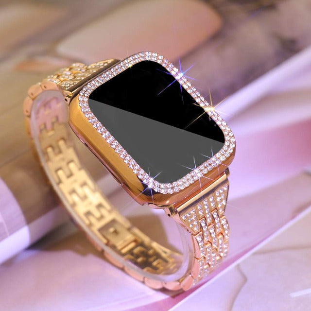 Apple Watch Diamant Armband für Damen in Gold
