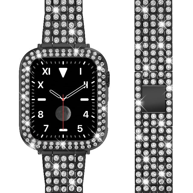 Apple Watch Diamant Armband für Damen in Schwarz