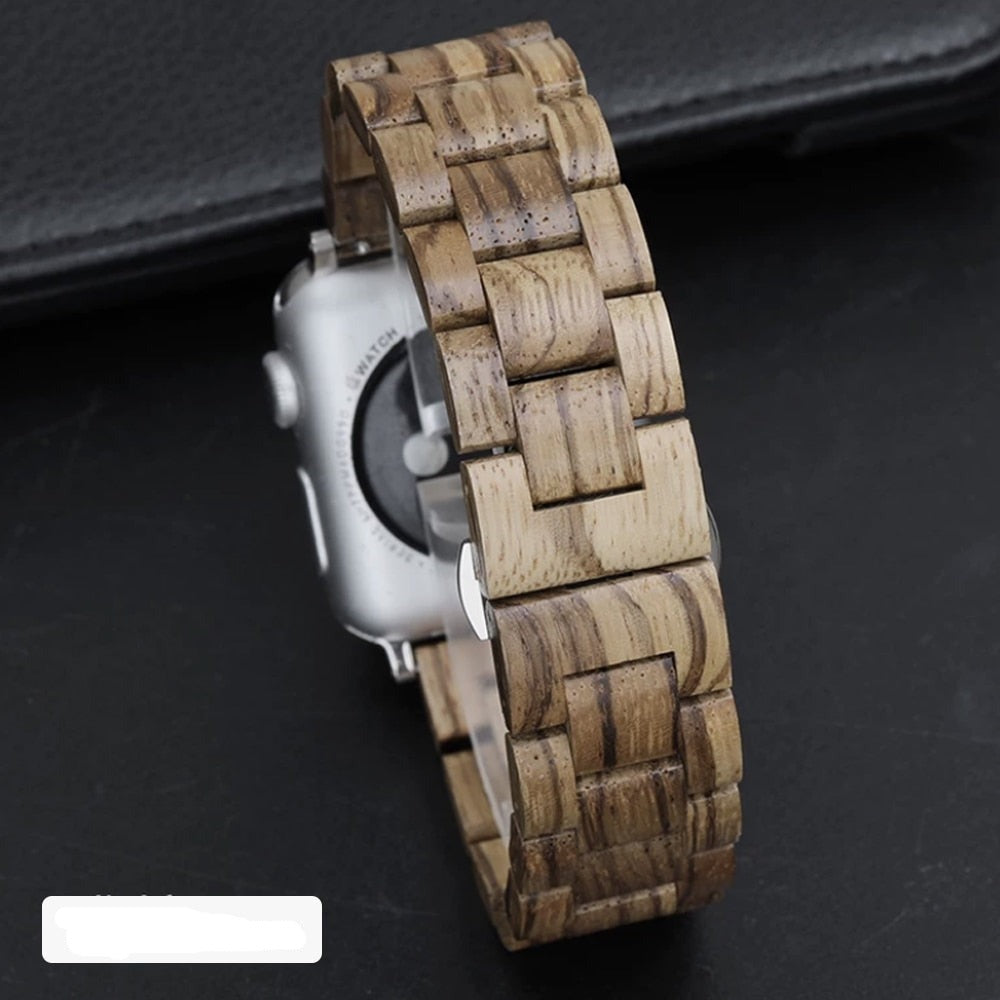 Apple Watch Armband aus Holz in Hellbraun
