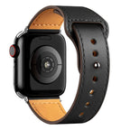 Apple Watch Armband aus schwarzem Leder