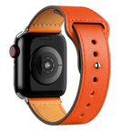 Apple Watch Armband aus orangefarbenem Leder