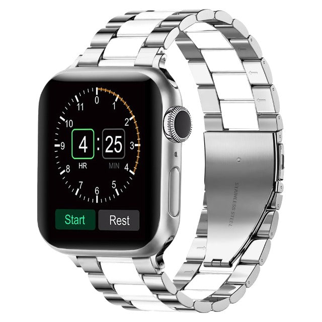 Apple Watch Armband aus silbernem Metall