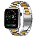 Apple Watch Armband aus silbernem und goldenem Metall