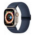 Apple Watch Armband aus gewebtem Nylon in Marineblau