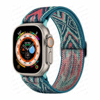 Apple Watch Armband aus gewebtem Nylon in Entenblau