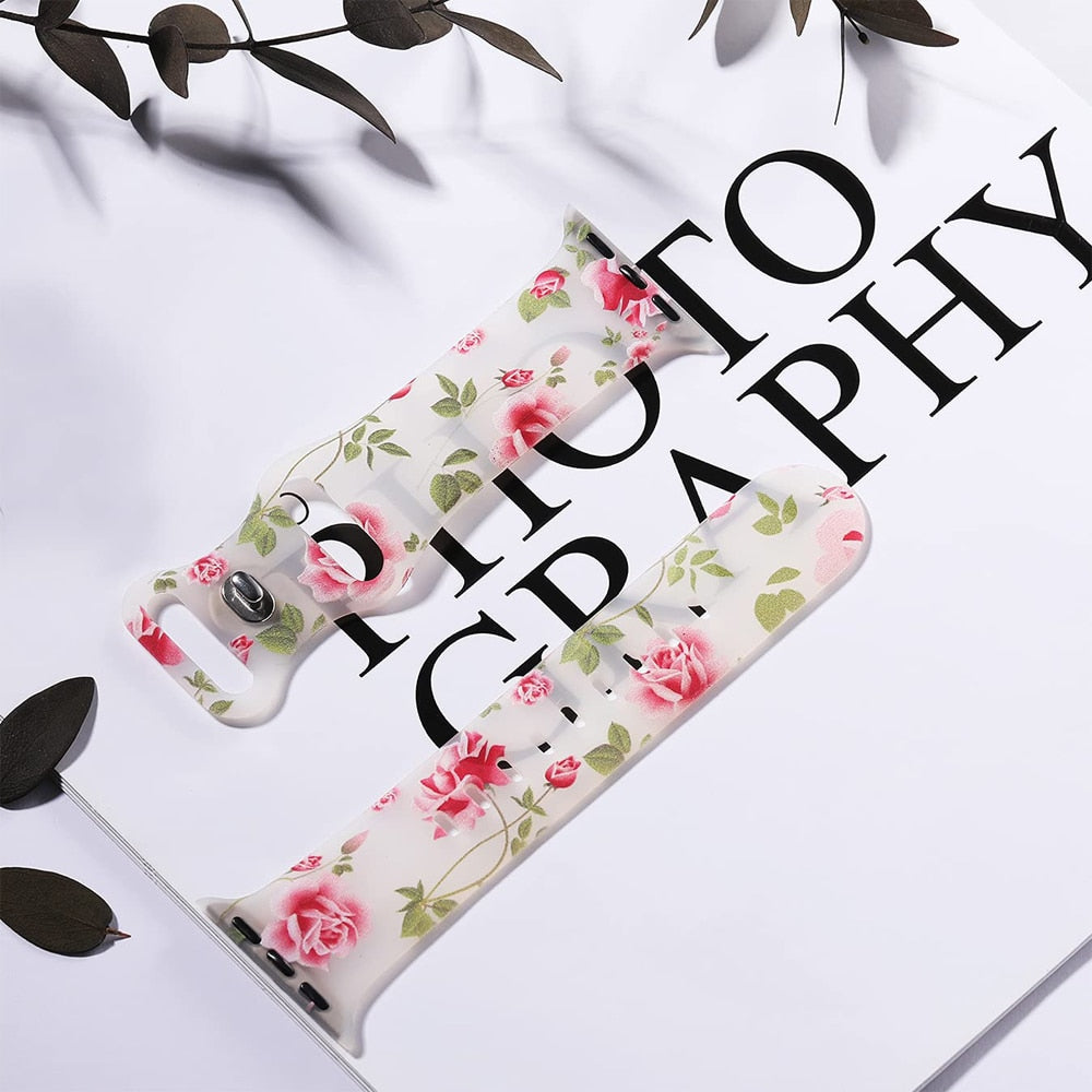 Apple Watch Armband Damen Blumenmuster