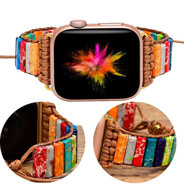 Apple Watch Armband Natürlicher 7-Chakra-Stein