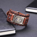 Lebensbaum-Armband für Herren in Braun und Gold