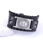 Lebensbaum-Armband für Herren in Schwarz und Silber