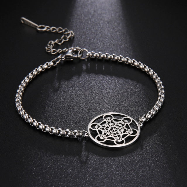 Metatron Gourmette Armband Silber