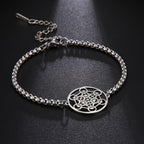 Metatron Gourmette Armband Silber