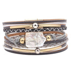 Boho-Chic Armband grau