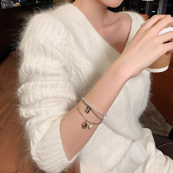 Armband Herz & Perlen aus dem Südsee