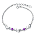 Delfin Armband Silber lila