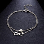 Personalisierbares Fußkettchen aus Silber für Damen